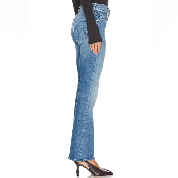 Mother Lil Outsider Sneak Bootcut Jeans Flag Me Down Size 28 Petite - Picture 3 of 10
